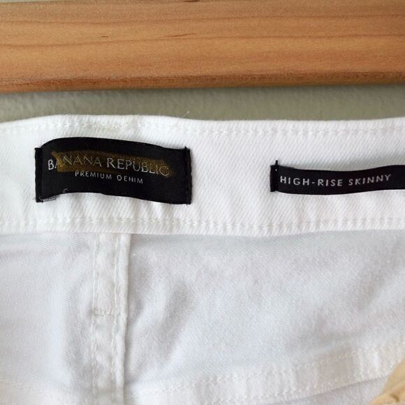 BANANA REPUBLIC High + Skinny Jean, White, Size 32 - Picture 12 of 13